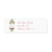 Klassieke Kerstbloemen Etiket (Voorkant)