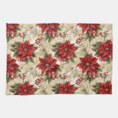 Klassieke Kerstbloemen Handdoek Kabouter Sfeer Dec (Horizontaal)
