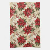 Klassieke Kerstbloemen Handdoek Kabouter Sfeer Dec (Verticaal)