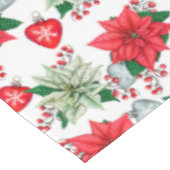 Klassieke kerstbloemen rode en witte sterren tafelkleed (Gekanteld)