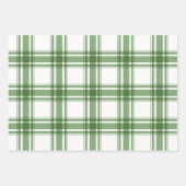 Klassieke kerstbomen & geruite groene wrap inpakpapier vel (Voorkant)