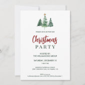 Klassieke kerstbomen Kantoor Corporate Party Kaart (Voorkant)