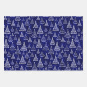 Klassieke kerstbomen sprankelpatroon inpakpapier vel (Voorkant 2)