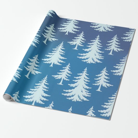 Klassieke kerstboom cadeaupapier (Uitgerold)