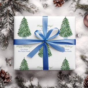 Klassieke kerstboom Chinoiserie Prettige feestdage Cadeaupapier