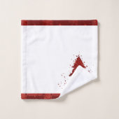 Klassieke kerstboom | Feestelijke Rich Crimson Red Bad Handdoek (Wasdoekje)