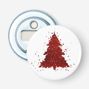 Klassieke kerstboom   Feestelijke Rich Crimson Red Button Flesopener