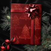 Klassieke kerstboom | Feestelijke Rich Crimson Red Cadeaupapier