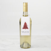 Klassieke kerstboom | Feestelijke Rich Crimson Red Flessenhanger (Op fles)