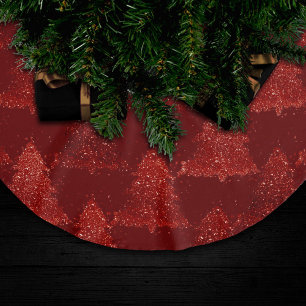 Klassieke kerstboom Feestelijke Rich Crimson Red Kerstboom Rok