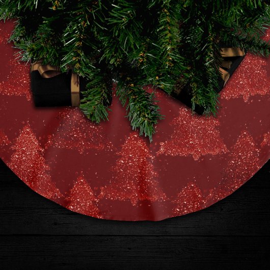 Klassieke kerstboom | Feestelijke Rich Crimson Red Kerstboom Rok