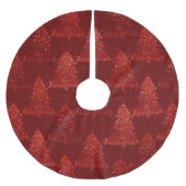 Klassieke kerstboom | Feestelijke Rich Crimson Red Kerstboom Rok (Voorkant)