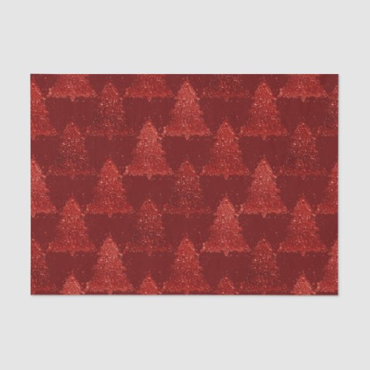 Klassieke kerstboom | Feestelijke Rich Crimson Red Tissuepapier (Voorkant)