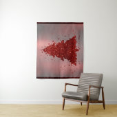 Klassieke Kerstboom | Feestelijke Rijke Karmozijnr Wandkleed (In situ)