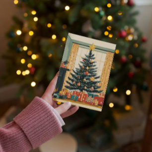 Klassieke Kerstboom Gouden Ster Topper Cadeaus Feestdagenkaart