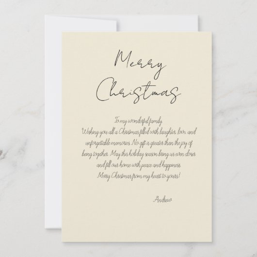 Klassieke Kerstboom in olieverf stijl uitnodiging (Achterkant)