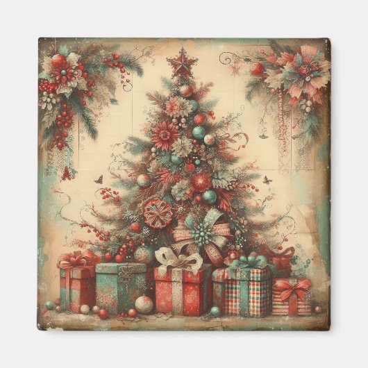 Klassieke kerstboom magneet (Voorkant)