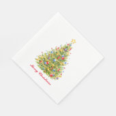 Klassieke kerstboom Merry Kerstmis Napkins Servet (Hoek)