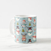 Klassieke kerstboom patronen koffiemok (Voorkant links)