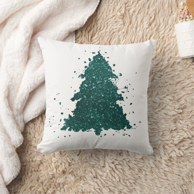 Klassieke kerstboom | Prachtige Bold Kelly Green Kussen (Deken)