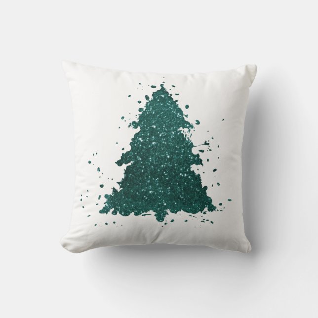 Klassieke kerstboom | Prachtige Bold Kelly Green Kussen (Voorkant)
