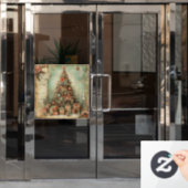Klassieke Kerstboom Raam Cling Raamsticker (Kantoordeur)