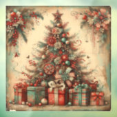 Klassieke Kerstboom Raam Cling Raamsticker (Vel 3)