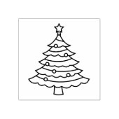 Klassieke kerstboom rubberstempel (Afrduk)