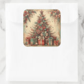 Klassieke kerstboom Stickers (Tas)
