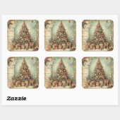 Klassieke kerstboom Stickers (Vel)
