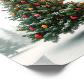 Klassieke Kerstboom Vakantieposter Poster (Hoek)