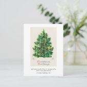 Klassieke kerstboomkunst briefkaart (Staand voorkant)