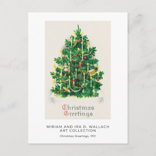 Klassieke kerstboomkunst briefkaart (Voorkant)