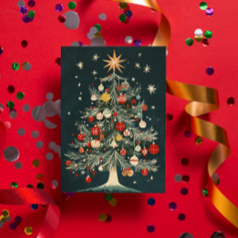 Klassieke Kerstboomornamenten Sterrenspits Feestdagenkaart