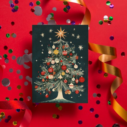 Klassieke Kerstboomornamenten Sterrenspits Feestdagenkaart