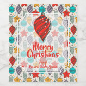 Klassieke Kerstboomornamenten Wijn Etiket (Enkel label)