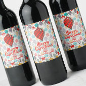 Klassieke Kerstboomornamenten Wijn Etiket