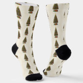 Klassieke Kerstboompatroon Sokken (Gebogen)