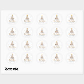 Klassieke kerstboomretourzending ronde sticker (Vel)