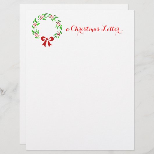 Klassieke kerstbrief (Voorkant / Achterkant)