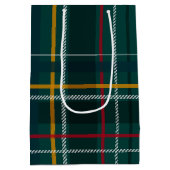 Klassieke kerstcadeau groene feestdag medium cadeauzakje (Achterkant)