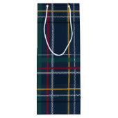 Klassieke kerstcadeau voor marineblauw plein wijn cadeautas (Achterkant)