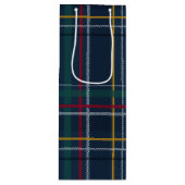 Klassieke kerstcadeau voor marineblauw plein wijn cadeautas (Voorkant)