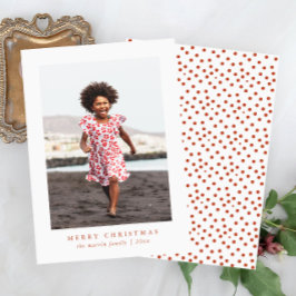 Klassieke kerstcadeau voor Merry Dot Print Feestdagenkaart