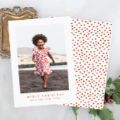 Klassieke kerstcadeau voor Merry Dot Print Feestdagenkaart