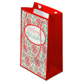 Klassieke Kerstcadeautas Klein Cadeauzakje (Voorkant Gekanteld)