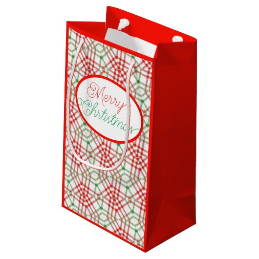 Klassieke Kerstcadeautas Klein Cadeauzakje (Achterkant Gekanteld)