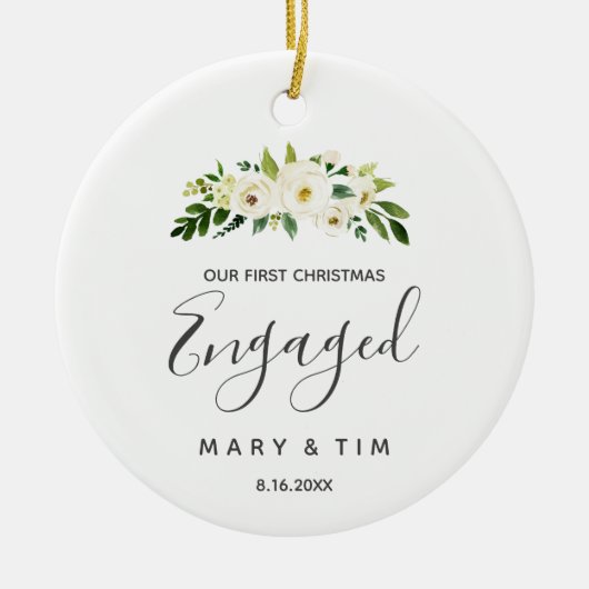 Klassieke kerstcadeautjes met kerst keramisch ornament (Voorkant)