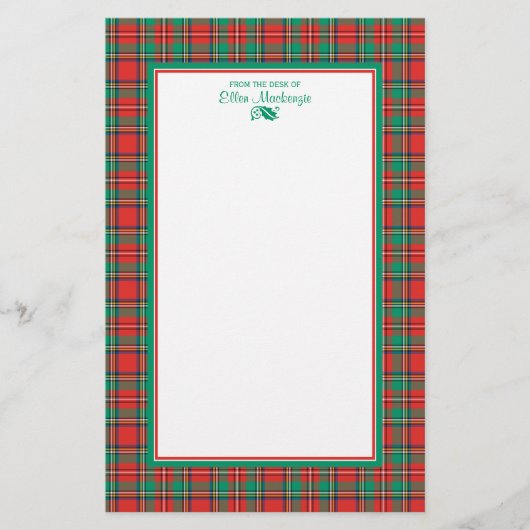 Klassieke kerstcadeautjes op maat briefpapier (Voorkant)