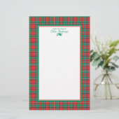 Klassieke kerstcadeautjes op maat briefpapier (Staand voorkant)